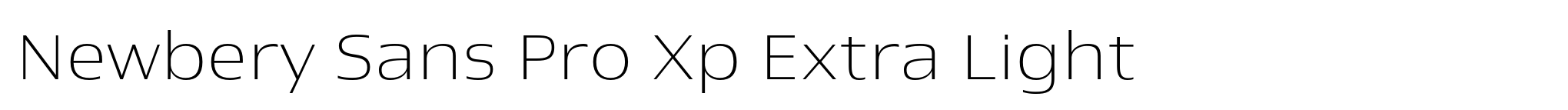 Newbery Sans Pro Xp Extra Light image